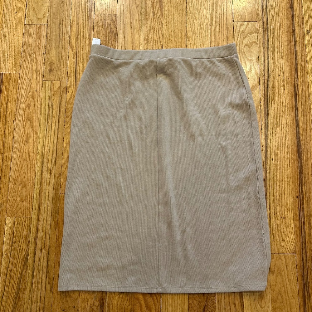 NEW OLD NAVY BEIGE TAN KNIT MIDI SKIRT SIZE XXL